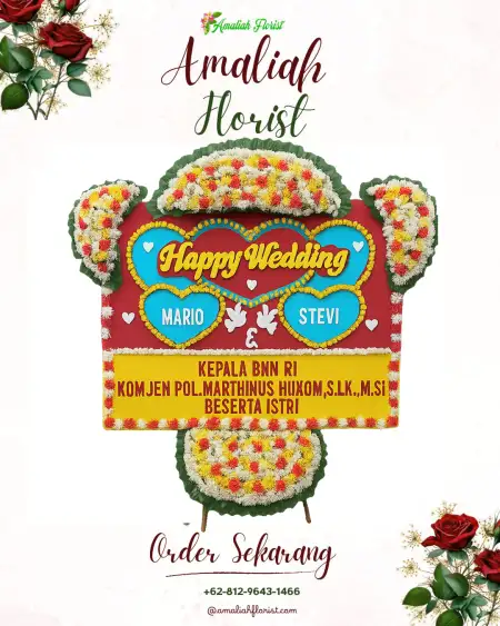 Papan Bunga Pernikahan Jodipan